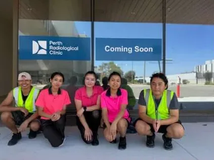 Living Fresh Cleaning team members on site before a clean