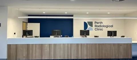 Reception counter and waiting area cleaned at a Perth clinic